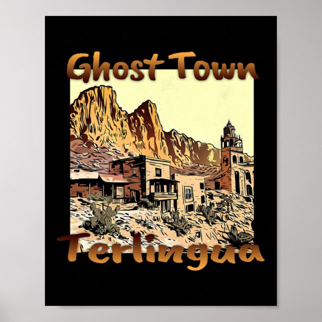 Terlingua Ghost Town Texas A Unique Helgdag Poster (Framsidan)