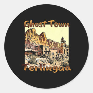 Terlingua Ghost Town Texas A Unique Helgdag Runt Klistermärke