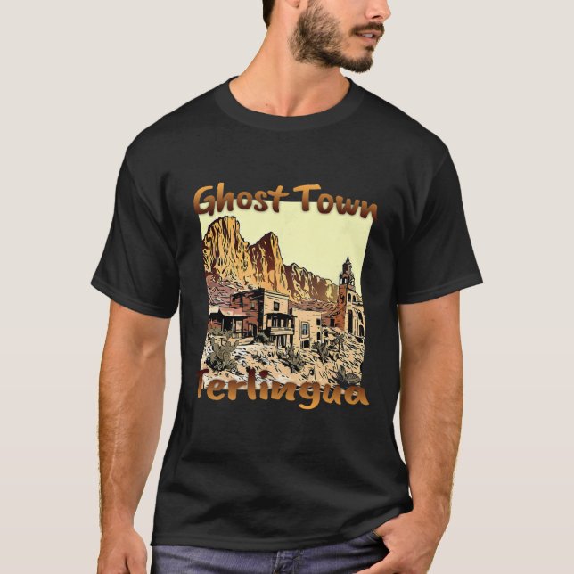 Terlingua Ghost Town Texas A Unique Helgdag T Shirt (Framsida)