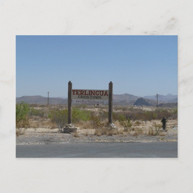 Terlingua Ghost Town / Texas Vykort (Framsida)