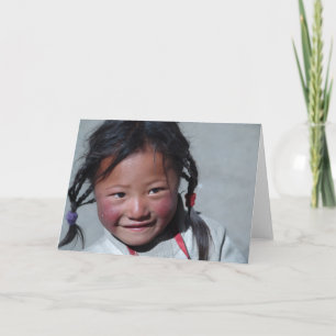 Terma fundamentflicka tomma Notecard- Kort