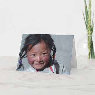 Terma fundamentflicka tomma Notecard- Kort