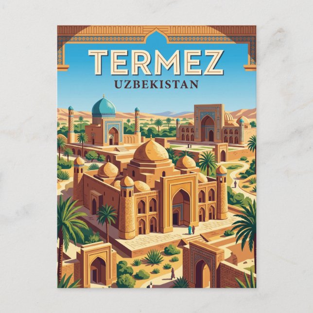 Termez Uzbekistan Vykort (Framsida)