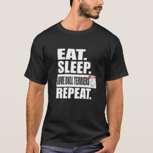 Terminaler för viloläge i Kärlek Bull Upprepa Hund T Shirt