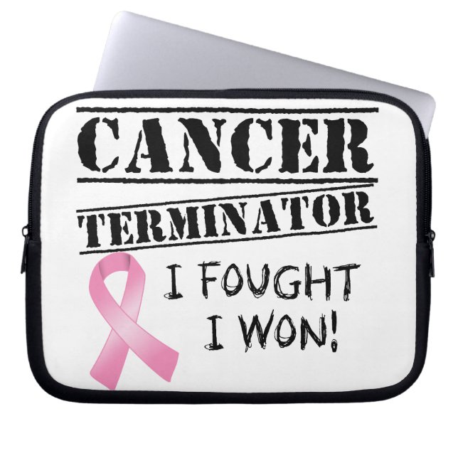 Terminator för bröstcancer laptop sleeve (Framsidan)