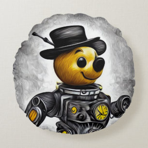 Terminator Pooh i Hat Rund Kudde