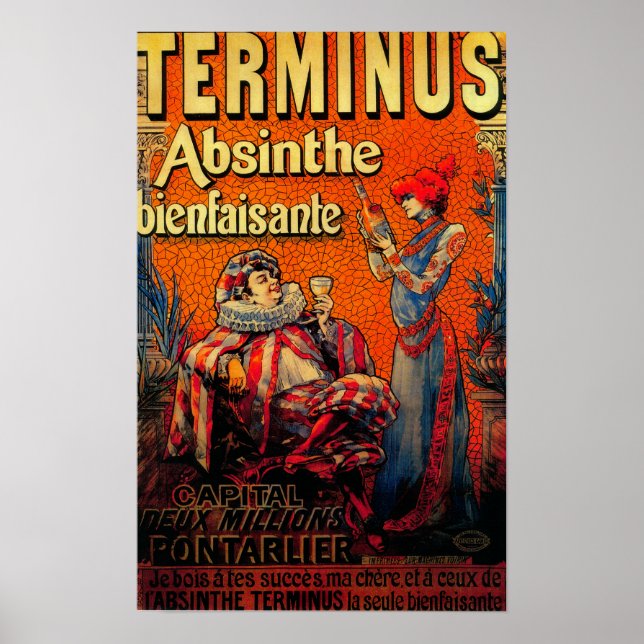 Terminus Absinthe Vintage PosterEurope Poster (Framsidan)