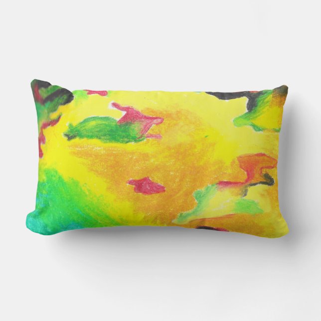 Termisk Abstrakt från AnyaC Lumbarkudde (Framsida)