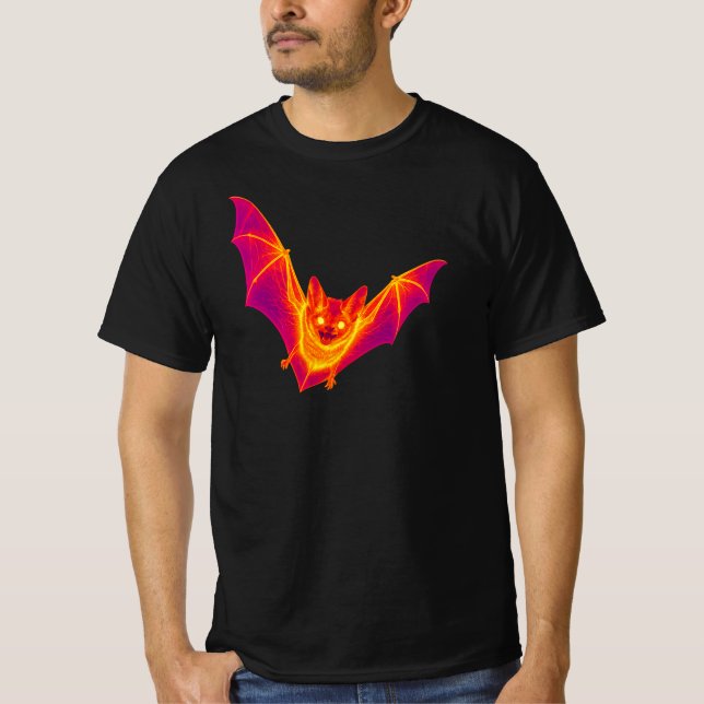 Termisk Fladdermus Värme Vision Konst T Shirt (Framsida)