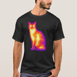 Termisk Katt Infraröd Värme Vision Konst T Shirt