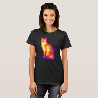 Termisk Katt Värmevision Grafik T Shirt