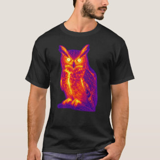 Termisk Uggle Värmevision Konst T Shirt