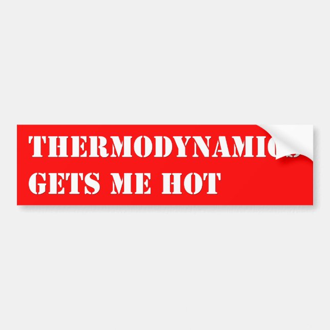 Termodynamik gör mig varm bildekal (Framsidan)