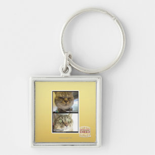 Termometer Fyrkantig Silverfärgad Nyckelring