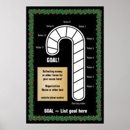 Termometer i Classy Candy cane Poster