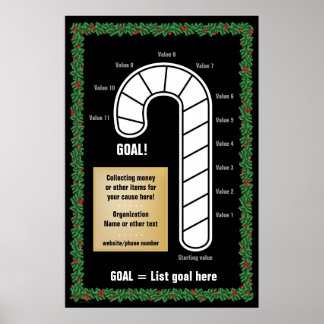 Termometer i Classy Candy cane Poster