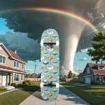 Termometerblått Mini Skateboard Bräda 18,5 Cm<br><div class="desc">Slumpmässig gåva till meteorolog eller stormchaser</div>