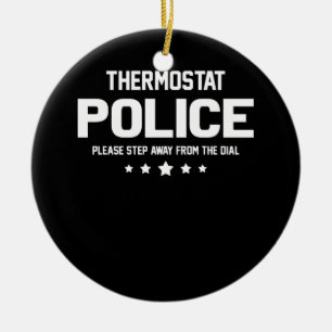 Termostatpolisen, var snäll och gå bort från up julgransprydnad keramik