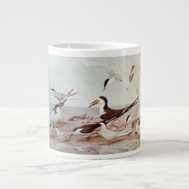Ternar och Merssenger-fåglar Jättekaffekopp Jumbo Mugg