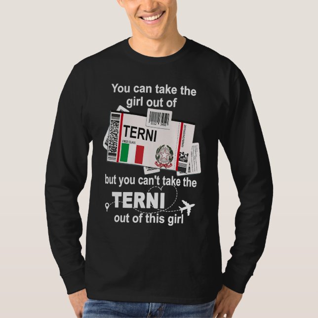 Terni Boarding Pass  Terni Girl  Terni T Shirt (Framsida)