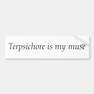 Terpsichore är min musa bildekal