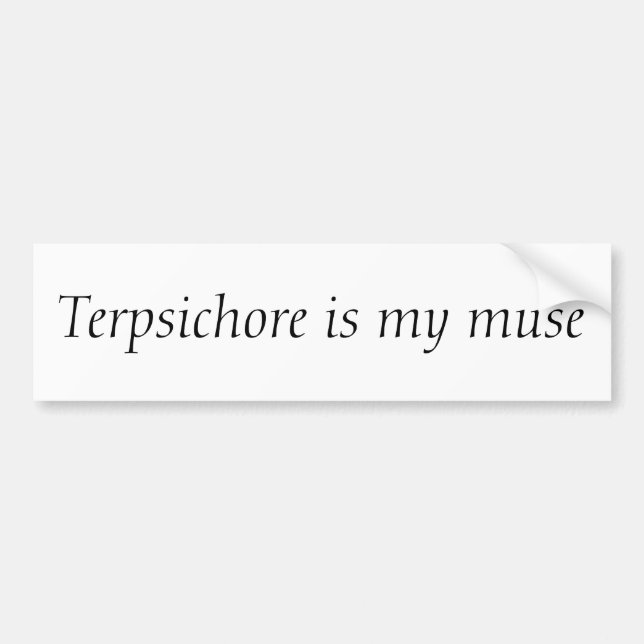 Terpsichore är min musa bildekal (Framsidan)