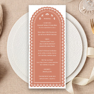 Terra Cotta Arch Autumn Bröllop Menu Meny