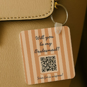 Terra Cotta Bridesmaid Frieri Photo Bag Charm Nyckelring