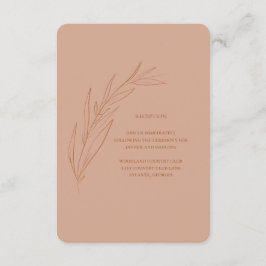 Terra Cotta Bröllopsinbjudan Kuvertkort Tilläggskort