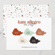 Terra Cotta Burnt Sienna Beige Färg Palette Card