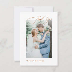 Terra Cotta DIY färg Luxe Script Tack Kort