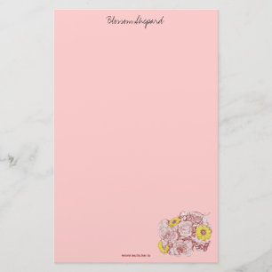 Terra Cotta Edged Bouquet Brevpapper