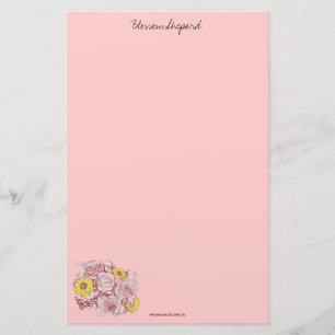 Terra Cotta Edged Bouquet Brevpapper