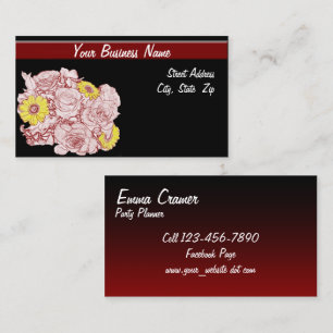 Terra Cotta Edged Bouquet Visitkort