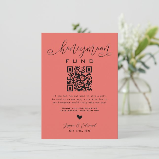 Terra Cotta HoneyMånfond Qr Code Minimal Modern (Stående Fram)