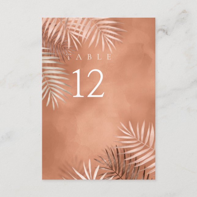 Terra Cotta ID956 för Lush Handflatan Löv Bröllop  Inbjudningar (Framsida)