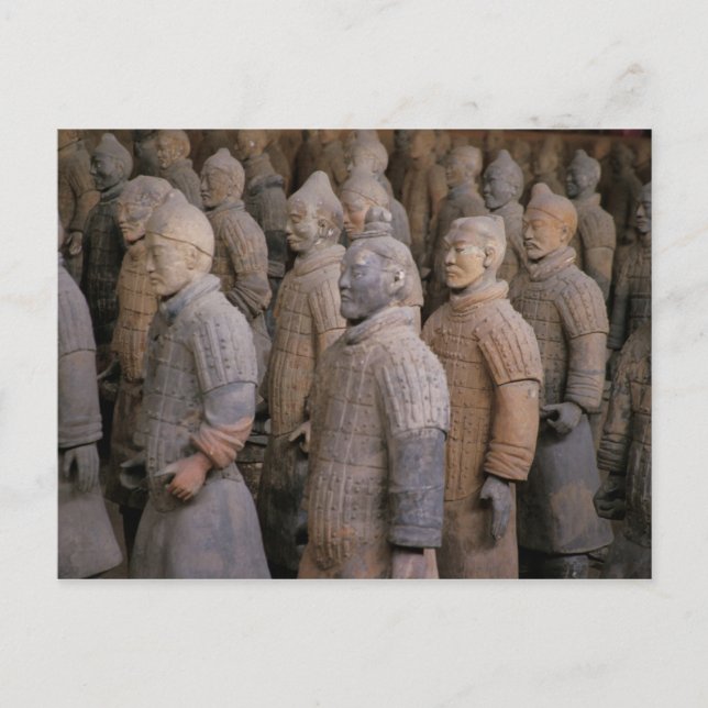 Terra Cotta-krigare i Emperor Qin Shihuang's Vykort (Framsida)