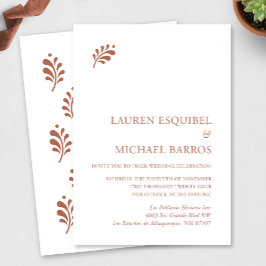 Terra Cotta Mexican bröllopsinbjudan Inbjudningar