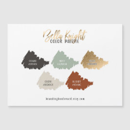 Terra Cotta Mint Grönt & Guld Färg palett Card