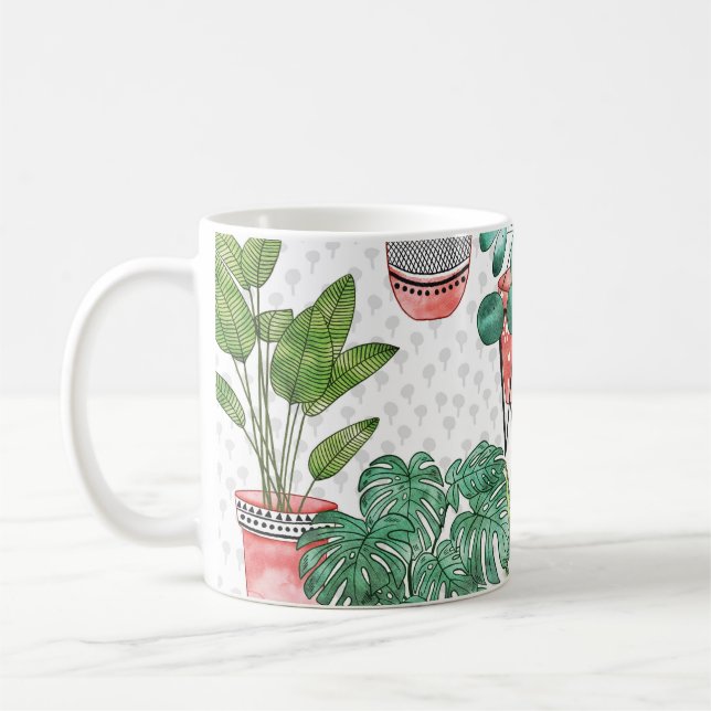 Terra Cotta Plant Pots Mönster. Kaffemugg (Vänster)