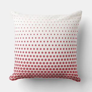 Terra Cotta Polka dots Modern White Kudde