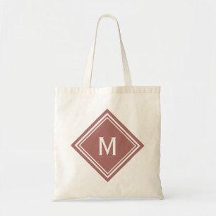 Terra Cotta Red Diamond Monogram Tygkasse