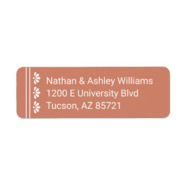 Terra Cotta Return-adressetikett Returadress Etikett