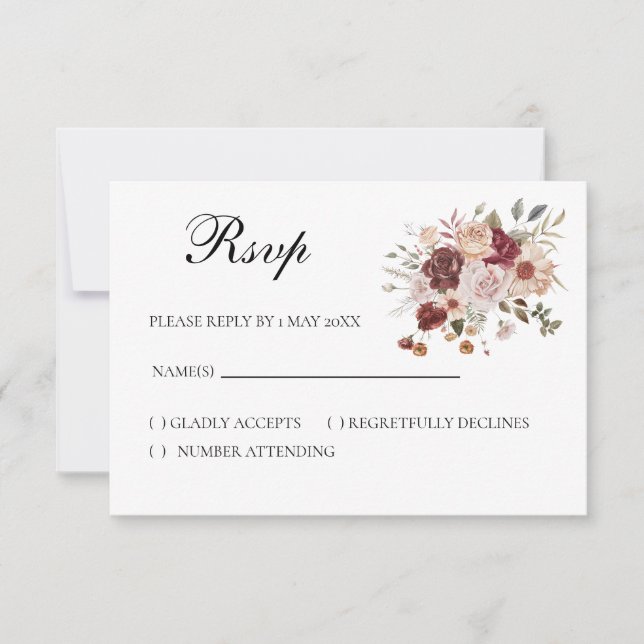 Terra Cotta RSVP card OSA Kort (Framsida)