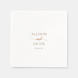 Terra Cotta Simple Bröllop Pappersservett