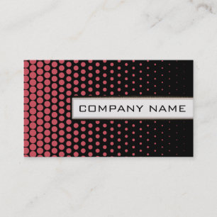 Terra cotta Techno Dots Elegant Modern Black Visitkort