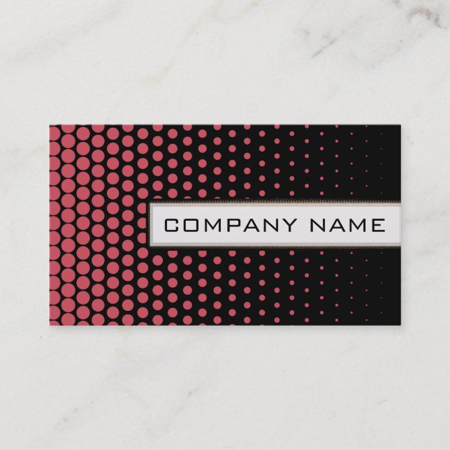 Terra cotta Techno Dots Elegant Modern Black Visitkort (Framsida)