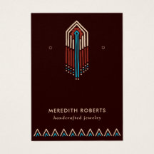 Terra Cotta Turcos Tribal Earring Visning Card