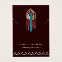 Terra Cotta Turkvoise Tribal Necklace Visning Card