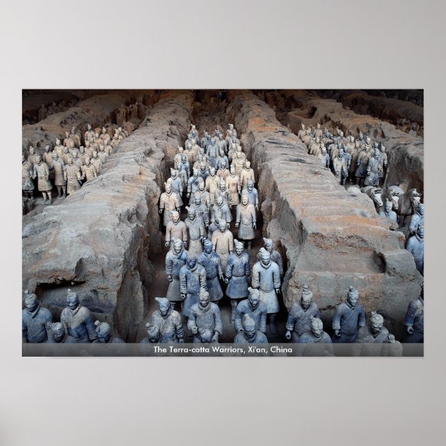 Terra-cotta Warriors, Xi'an, China Poster (Framsidan)